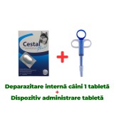 Deparazitare internă c&acirc;ini, Cestal Plus 1 tabletă + Dispozitiv administrat capsule