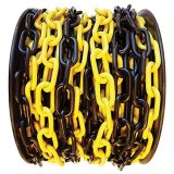 Lant avertizare SLC 6 mm, 25 m, plastic, galben-negru