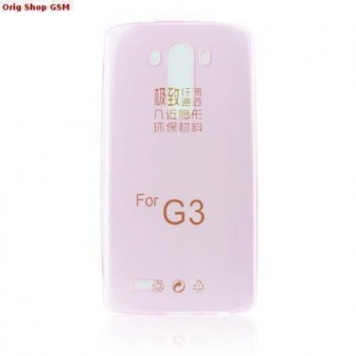 Husa Silicon Ultra Slim LG G3 D855 Roz foto