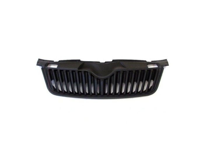 Grila radiator Skoda Fabia (5j), 04.2010-03.2015; Roomster/Praktik (5j2), 04.2010-, montare fata, negru, RapidAuto