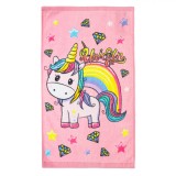 Prosop Față Unicorn, Bumbac, Roz, 30x50cm