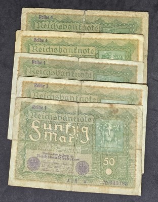Lot Bancnote 50 Mark Germania 1919 foto