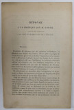 REPONSE A LA CRTIQUE QUE M. GOUPIL A FAITE DE MON OUVRAGE ...par PRINCE GRIGORI STOURDZA , IASI , 1892