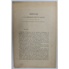 REPONSE A LA CRTIQUE QUE M. GOUPIL A FAITE DE MON OUVRAGE ...par PRINCE GRIGORI STOURDZA , IASI , 1892