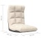 Scaun de podea pliabil, crem, material textil - 10