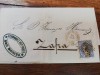 Plic circulat Spania, 15 mils, In Zafra, cca 1870, stare foarte buna, rar, Circulata, Printata