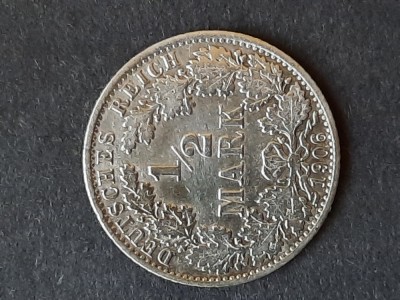 1/2 Mark 1906, litera E, Germania - B 5879 foto