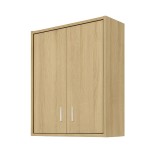 Dulap Baie Suspendat Nerva 60 Stejar Sonoma, 70x60x22 cm, PAL, 2 Usi, Rafturi, Montat