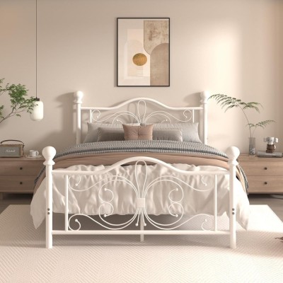 Pat Timeless Metalic 160x200 cm Nuanta Alb Somiera Inclusa MB22 foto