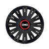 Set 4 Capace Roti pentru Dacia Nou, model Active Black Cu Inel Rosu, R14, DACIA