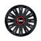 Set 4 Capace Roti pentru Dacia Nou, model Active Black Cu Inel Rosu, R14, DACIA