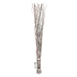 Instalație Luminoasă, 35 Crenguțe, 30 Becuri LED, Maro cu Zăpadă, &Icirc;nălțime 90 cm, Baterii Necesare, Oem