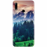 Husa silicon pentru Huawei P Smart 2019, Forest Hills Snowy Mountains And Sunset Clouds