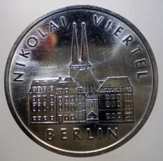 2.040 GERMANIA RDG DDR NIKOLAI VIERTEL BERLIN 5 MARK 1987 A XF/AUNC