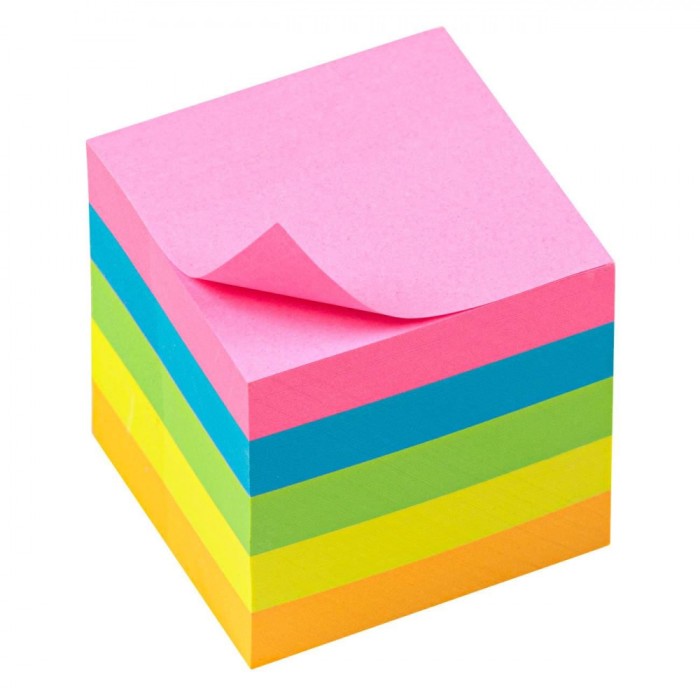 Notițe Adezive Stick It, 5x5cm, Set 500 Foi, Multicolor