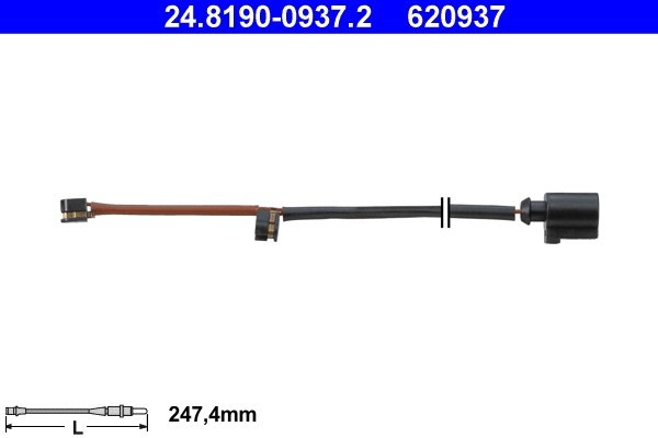 ATE 24.8190-0937.2 senzor de avertizare,uzura placute de frana