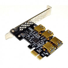 Riser Card Mining VER 006s 4 in 1 PCI-Express - USB 3.0 Extender foto