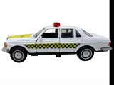 Macheta Mercedes 123 Masina taxi Police clasic model vintage metalic