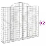 Cumpara ieftin Cosuri gabion arcuite 2 buc, 200x30x160/180 cm, fier galvanizat