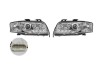 Set faruri tuning AUDI A6 (C5), 06.2001-01.2005, Taiwan, partea stanga+dreapta, pozitie pe LED;tip bec H1+H1; electric; transparent, argintiu; cu mot