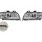 Set faruri tuning AUDI A6 (C5), 06.2001-01.2005, Taiwan, partea stanga+dreapta, pozitie pe LED;tip bec H1+H1; electric; transparent, argintiu; cu mot