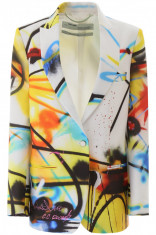 Sacou dama Off-White, Off-white tomboy printed blazer OWEF032R20D95107 9988 Multicolor foto