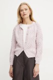 Luisa Spagnoli cardigan femei, culoarea roz, călduros, 58614
