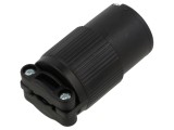 Conector alimentare AC mamă 2P+PE 250VAC 15A pe cablu - Qualtek