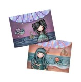 Cumpara ieftin Set Santoro Gorjuss, A4, inchidere cucapsa, 2 buzunare, plastic, portocaliu