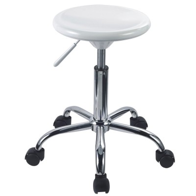 Scaun laborator Berna, PVC, Cadru cromat, Inaltime reglabila, 80 kg foto