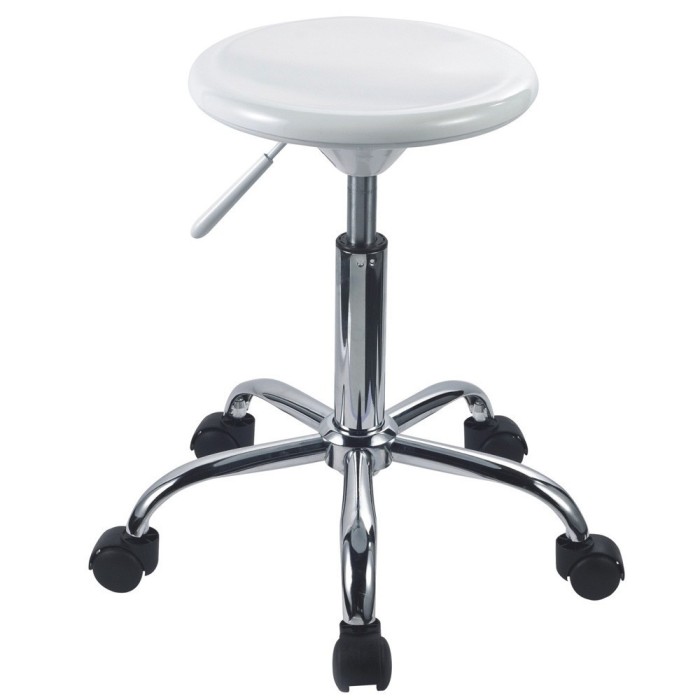 Scaun laborator Berna, PVC, Cadru cromat, Inaltime reglabila, 80 kg