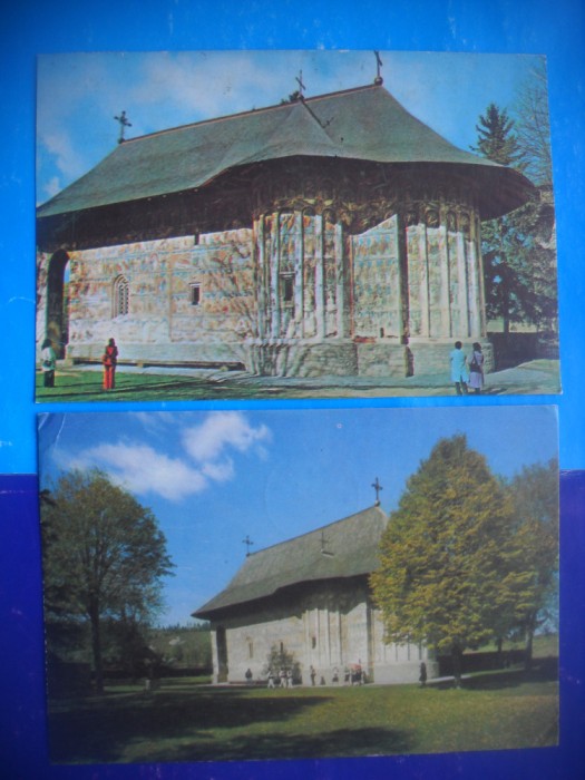HOPCT LOT 2861 BISERICA HUMOR -JUD SUCEAVA- 2 CARTI POSTALE-CIRCULATE
