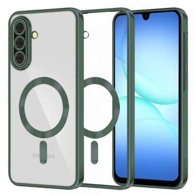 Husa MagSafe pentru Samsung Galaxy A17 4G / A17 5G, Techsuit, Luxury Crystal, Verde Inchis foto