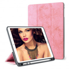 Husa Tableta iPad 9.7&amp;quot; 5Th Generation Pen Holder 2018 IPad Air 5 Suport Pen ofera protectie Lux Rose foto