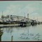 Galati-1907-Docurile-St.GALATI-DOCURI+CASTEL PELES-C.P.circ.-perf.-F RARA
