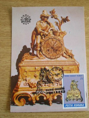 C12 - maxima Romania - tematica ceasuri 1 - prima zi a emisiunii sau expozitii foto
