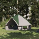 VidaXL Cort Teepee cu acoperiș Verde și alb 490 x 410 x 210 cm 42004068