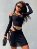 Eross set Hollow Cut XS/M Black