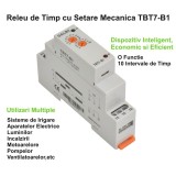 Releu de Timp si Interval AC/DC 12-240V, Sina DIN, TBT7-B1, 0.1s-10 zile, Automatizare Industriala, Comerciala, Rezidentiala