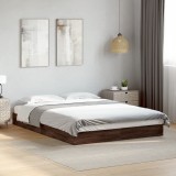 Cumpara ieftin Cadru Pat 120x200 Stejar Maro Lemn Prelucrat Fara Saltea Modern Robust