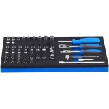 Unior 964/5SOS - Set capete chei tubulare - mm patrat 1/4 inch 45 bucati