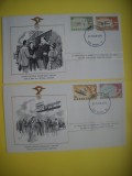 HOPCT PLIC FDC S NR 1012 SET 4 FDC GRENADA -ISTORIA AVIATIEI -FAI -FEDERATIA AERONAUTICA INTERNATIONALA 1978-AVION / AVIATIE