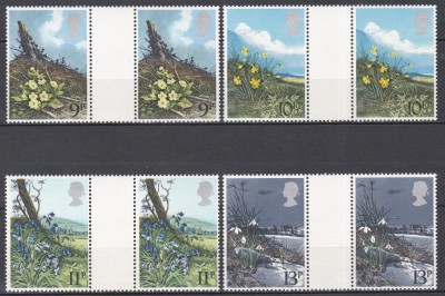 Marea Britanie 1979 - Flori sălbatice britanice, Pereche, MNH foto