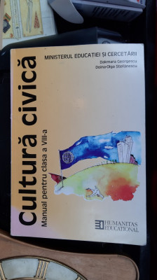 CULTURA CIVICA CLASA A VIII A - GEORGESCU ,STEFANESCU , EDITURA HUMANITAS foto