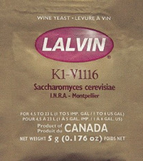 Lalvin V1116 All Purpose drojdie de vin 5g - pt toate tipurile de vin si mied foto