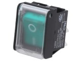 Comutator Rocker DPST 2 poziții OFF-ON 16A 250V cu conectori 6,3x0,8mm BULGIN