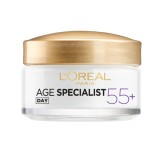 Crema antirid de zi cu efect restaurator Age Specialist 55+, 50 ml, Loreal