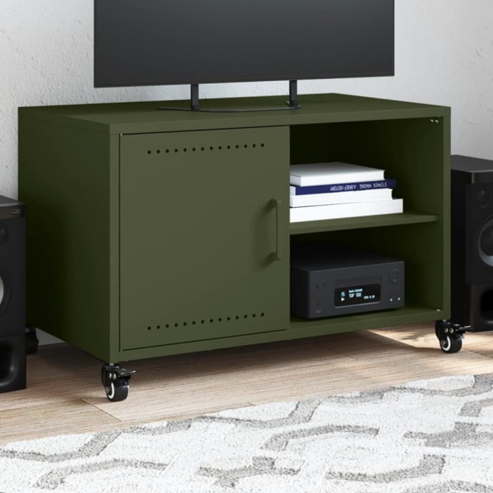 vidaXL Dulap TV, verde măsliniu, 68x39x43,5 cm, oțel 846672