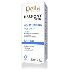 Crema de fata hidratanta cu SPF50 Harmony Skin, 50ml, Delia Cosmetics