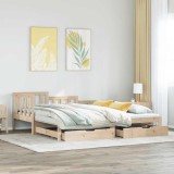 Cumpara ieftin Pat de zi cu extensie și sertare fără saltea, 90x200 cm